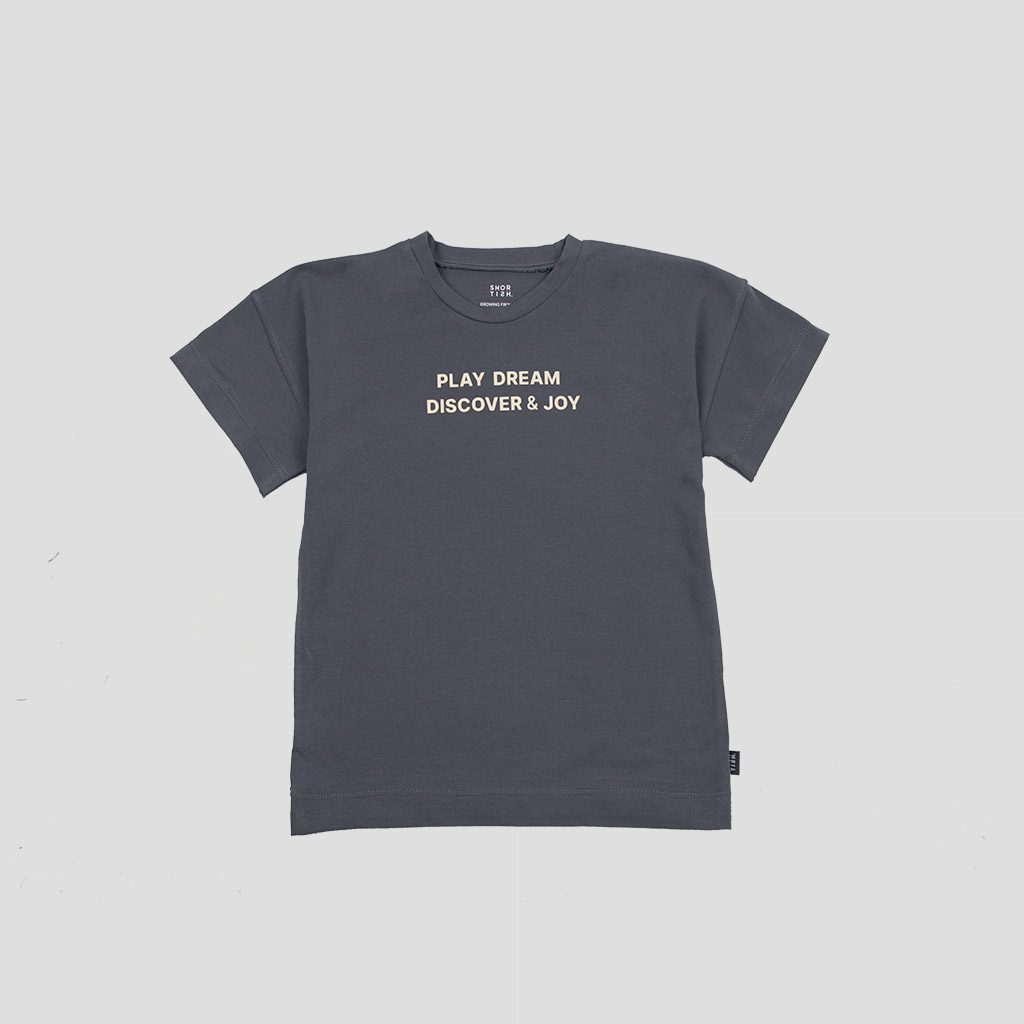 CAMISETA OVERSIZE ANTRACITA DREAM DISCOVER