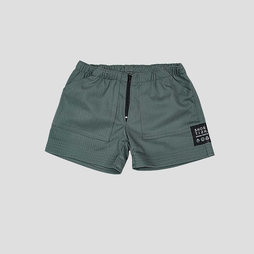 SHORT DE ALGODÓN VERDE