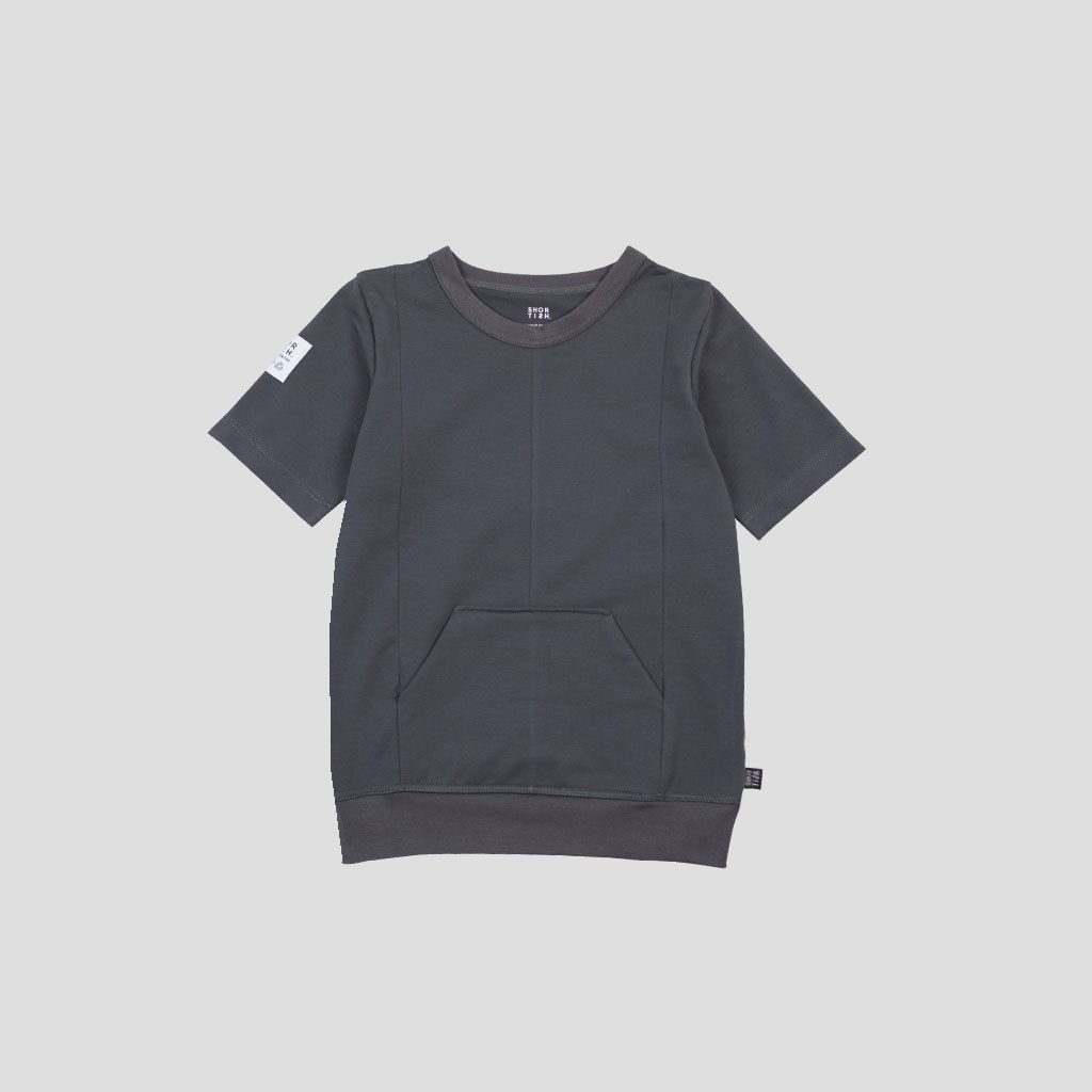 SUDADERA LARGA CON BOLSILLO CANGURO ANTRACITA