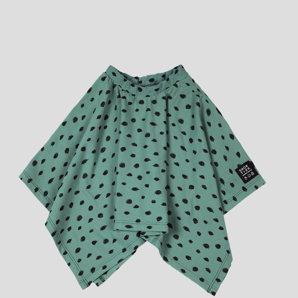 FALDA MIDI VERDE VIVO TOPOS