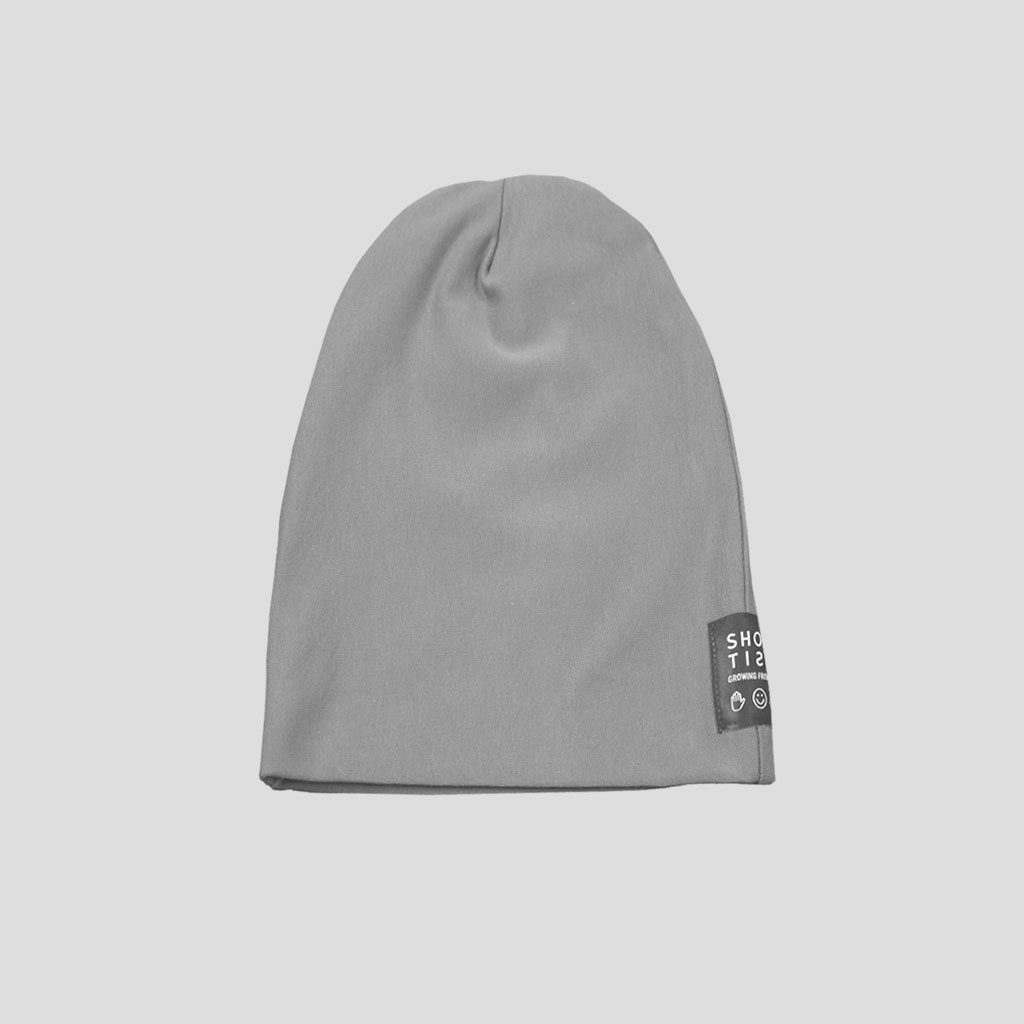 GORRO DE FELPA GRIS PLATA