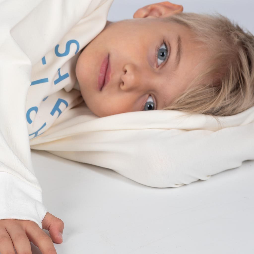 SUDADERA LARGA BLANCO ROTO CON DEDIL