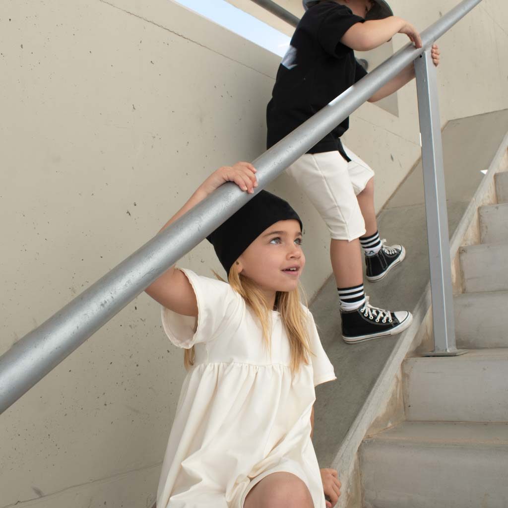 VESTIDO CORTE IMPERIO BLANCO ROTO