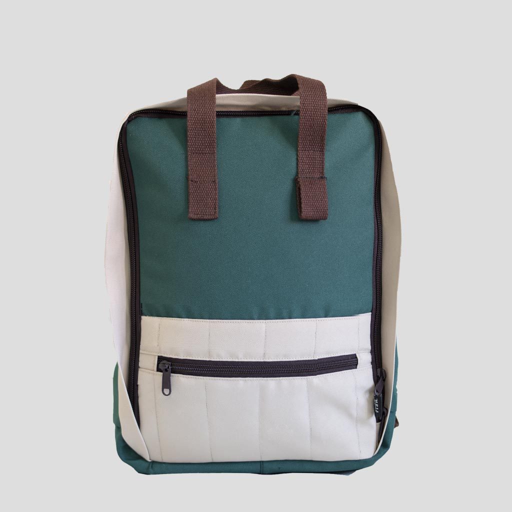 MOCHILA ESCOLAR BICOLOR VERDE